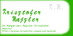 krisztofer majzler business card